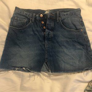 Button up Jean Mini Skirt